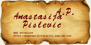 Anastasija Pislević vizit kartica